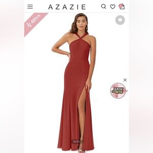 Azazie Rue Terracotta Bridesmaid Dress!